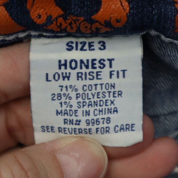 Truth Pants Womens 3 Blue Denim Flat Front Low Rise Fit Bootcut Pockets Jeans - Picture 3 of 16